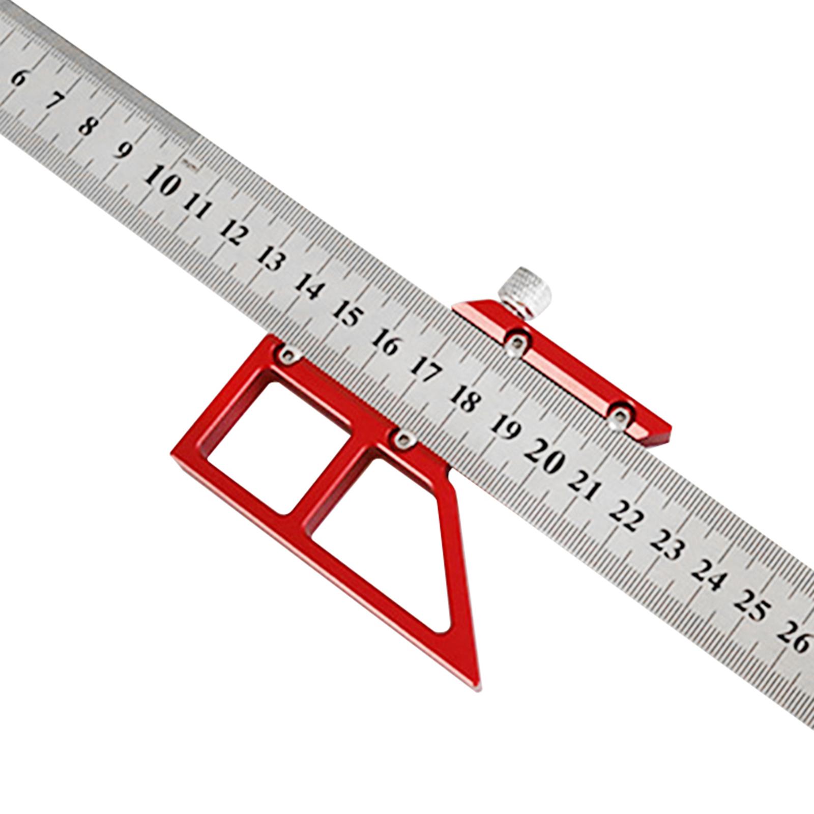 Woodworking For Engineers - 45-90-Grad-Gehrungslineal, 45-90-Grad-Stahlwinkellineal, Positionierungs-Winkelanschlaglineal für Holzbearbeitung und