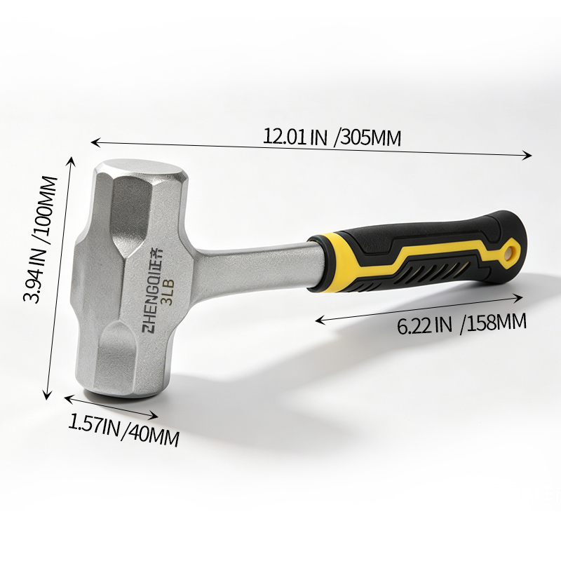 Woodworking For Engineers - Achteckiger Hammer, Hochleistungs-Einteiler aus geschmiedetem Stahl,