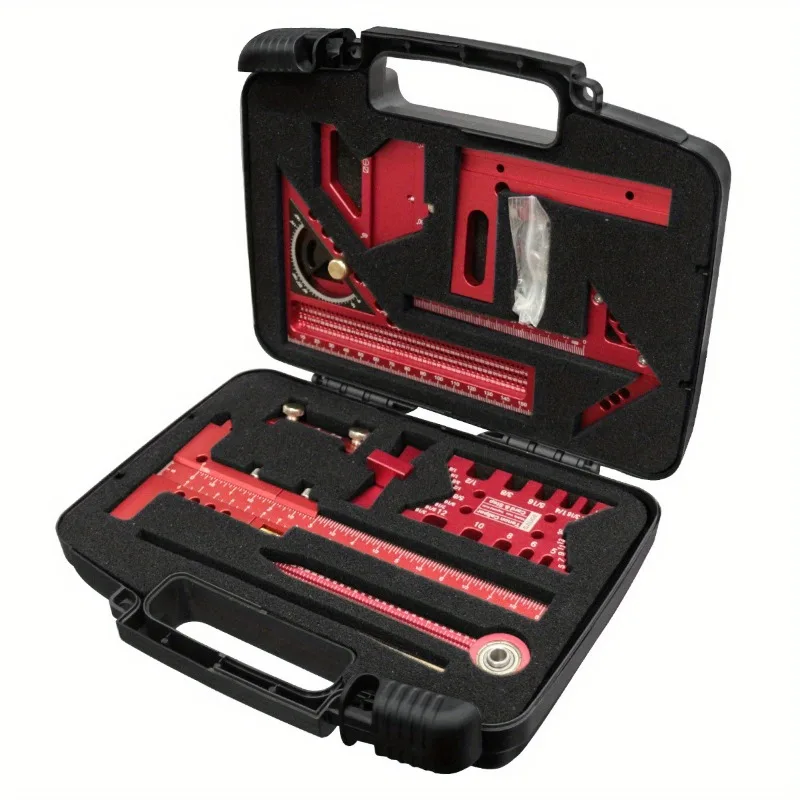 Woodworking Plans Free - 10-teiliges Holzbearbeitungs-Messwerkzeug-Set mit Aufbewahrungsbox, Hilfset für