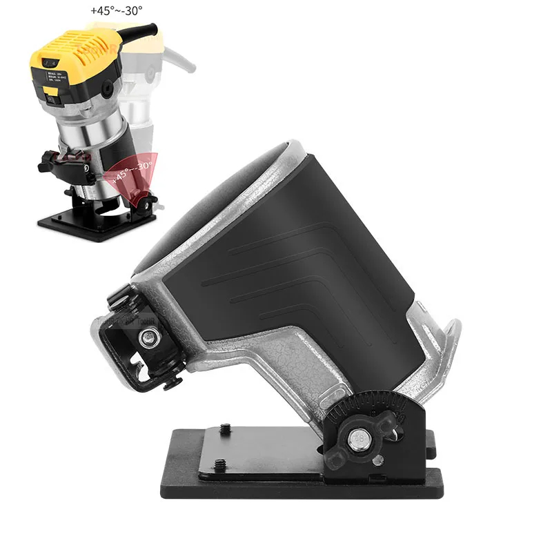 Woodworking Ai - Kompakter Fräser-Kippfuß, 45-Grad-Winkel, verstellbar, für Trimmer-Maschinenbasis,