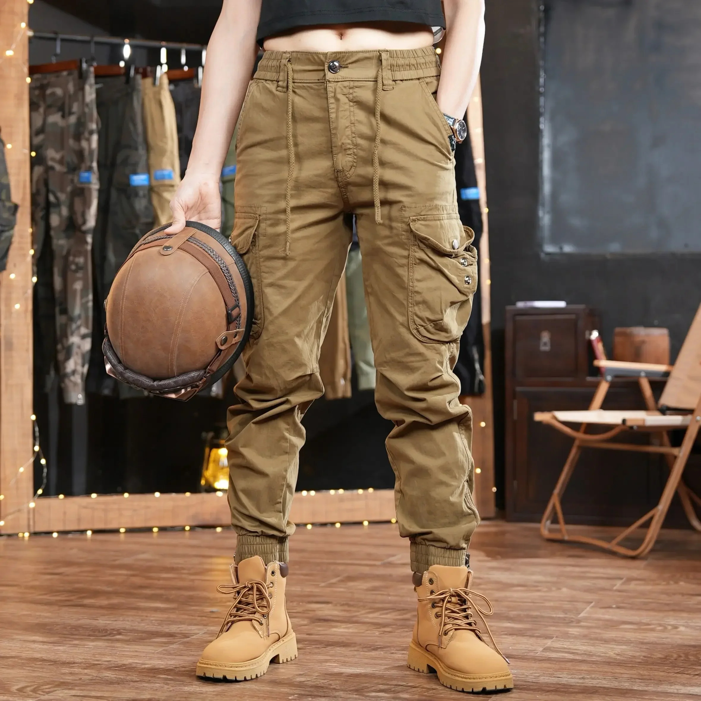 Woodworking Brand - Multi Pocket Outdoor-Hose Mann Cargohose für