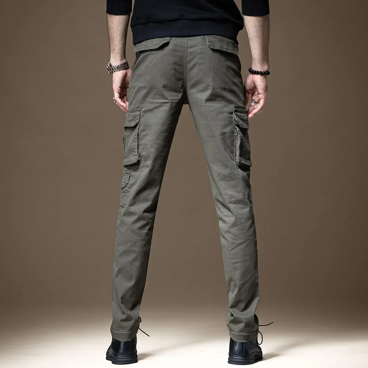 Hosen Mann Schwarz Slim Cargo  – Woodworking Brand Bewertung und Preis