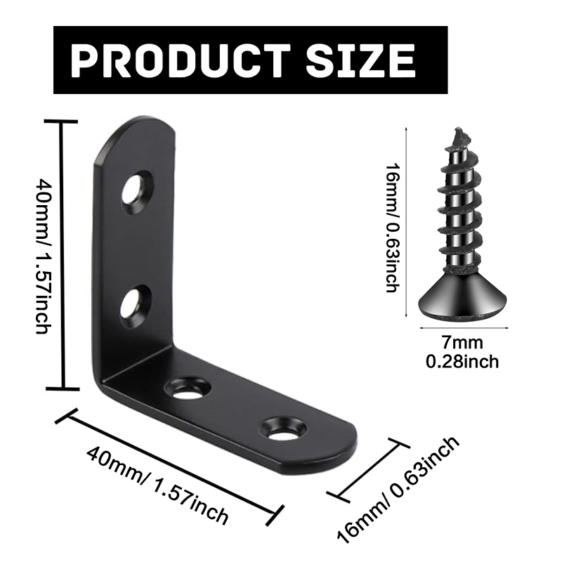 6–20 Stück schwarze Eckstrebe  – Woodworking Joints Bewertung und Preis