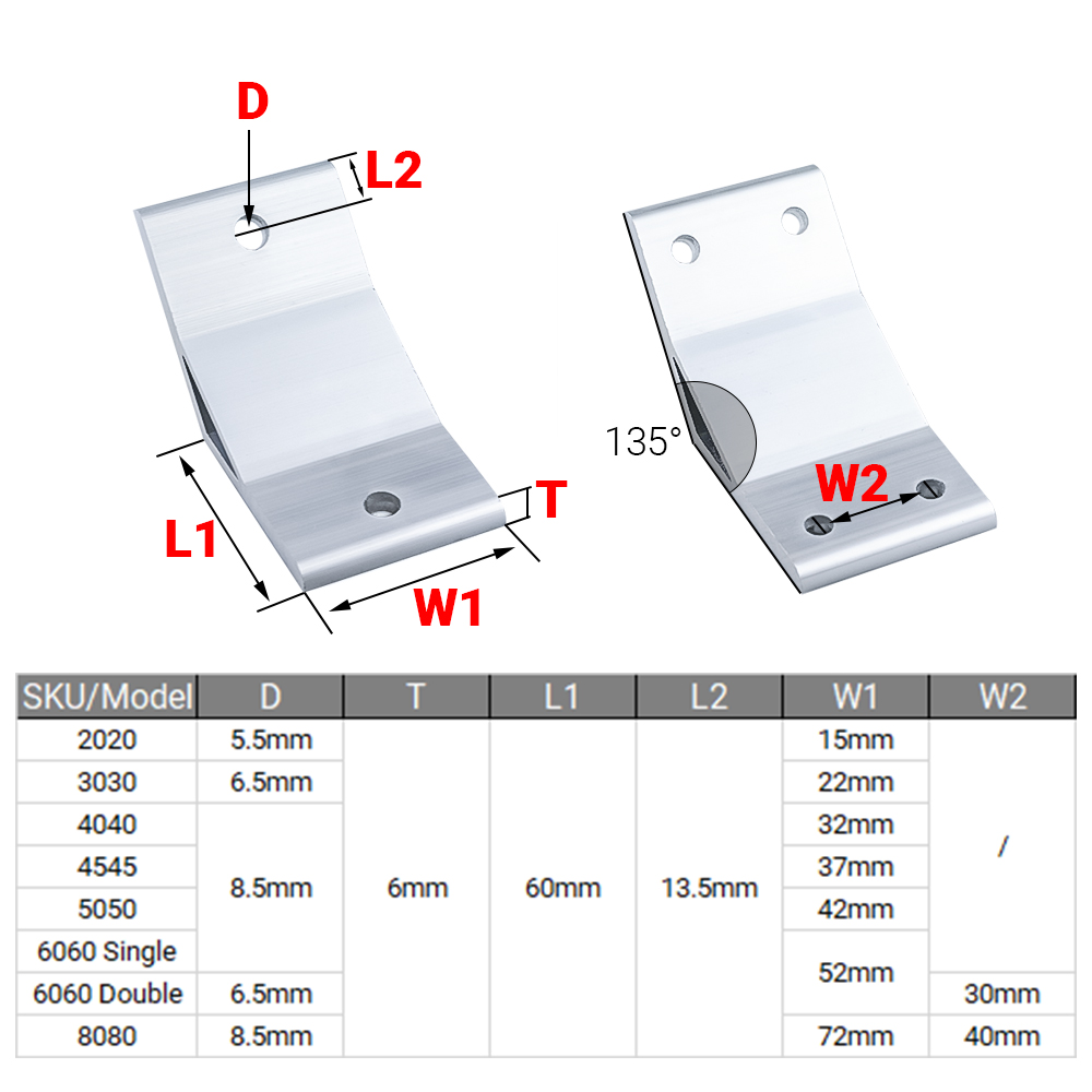 4 Stück/Set 135 Grad 2020 3030 – Woodworking Joints Bewertung und Preis